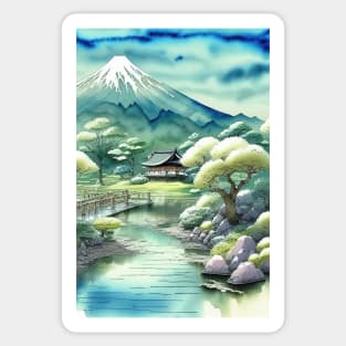 Japanese landscape Sticker